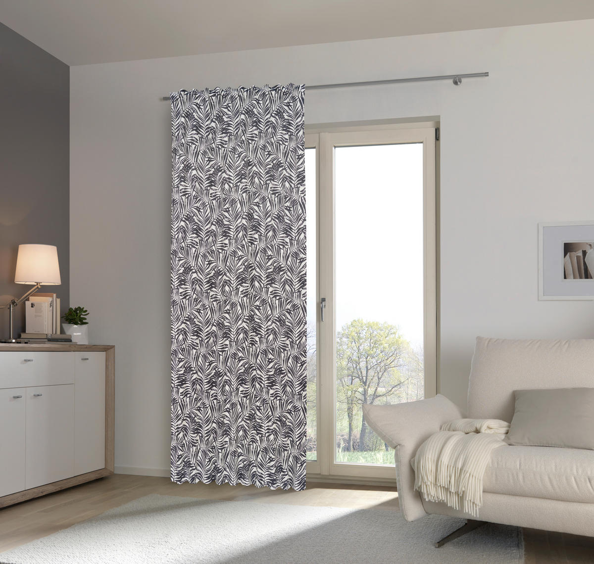FERTIGVORHANG black-out (lichtundurchlässig)  - Schwarz, Design, Textil (140/245cm) - Esposa