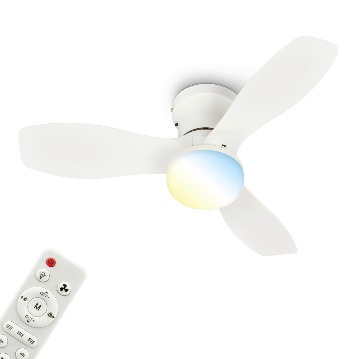 DECKENVENTILATOR - Weiß, Design, Kunststoff (60/19cm)