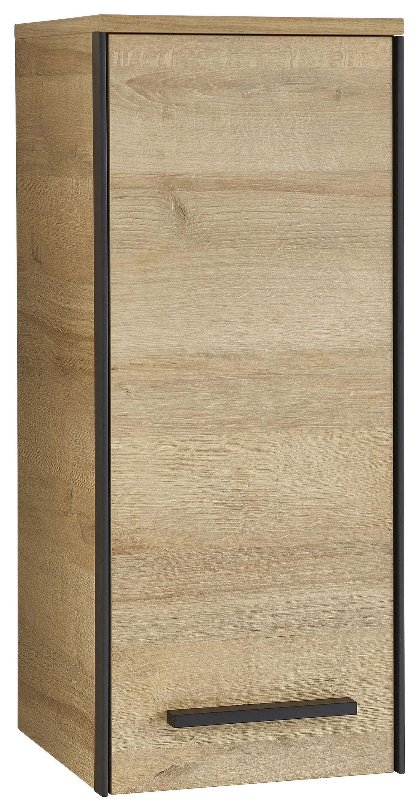 HÄNGESCHRANK 30/70/33 cm  - Eichefarben/Schwarz, Natur, Glas/Holzwerkstoff (30/70/33cm) - Xora