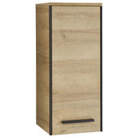 HÄNGESCHRANK 30/70/33 cm  - Eichefarben/Schwarz, Natur, Glas/Holzwerkstoff (30/70/33cm) - Xora
