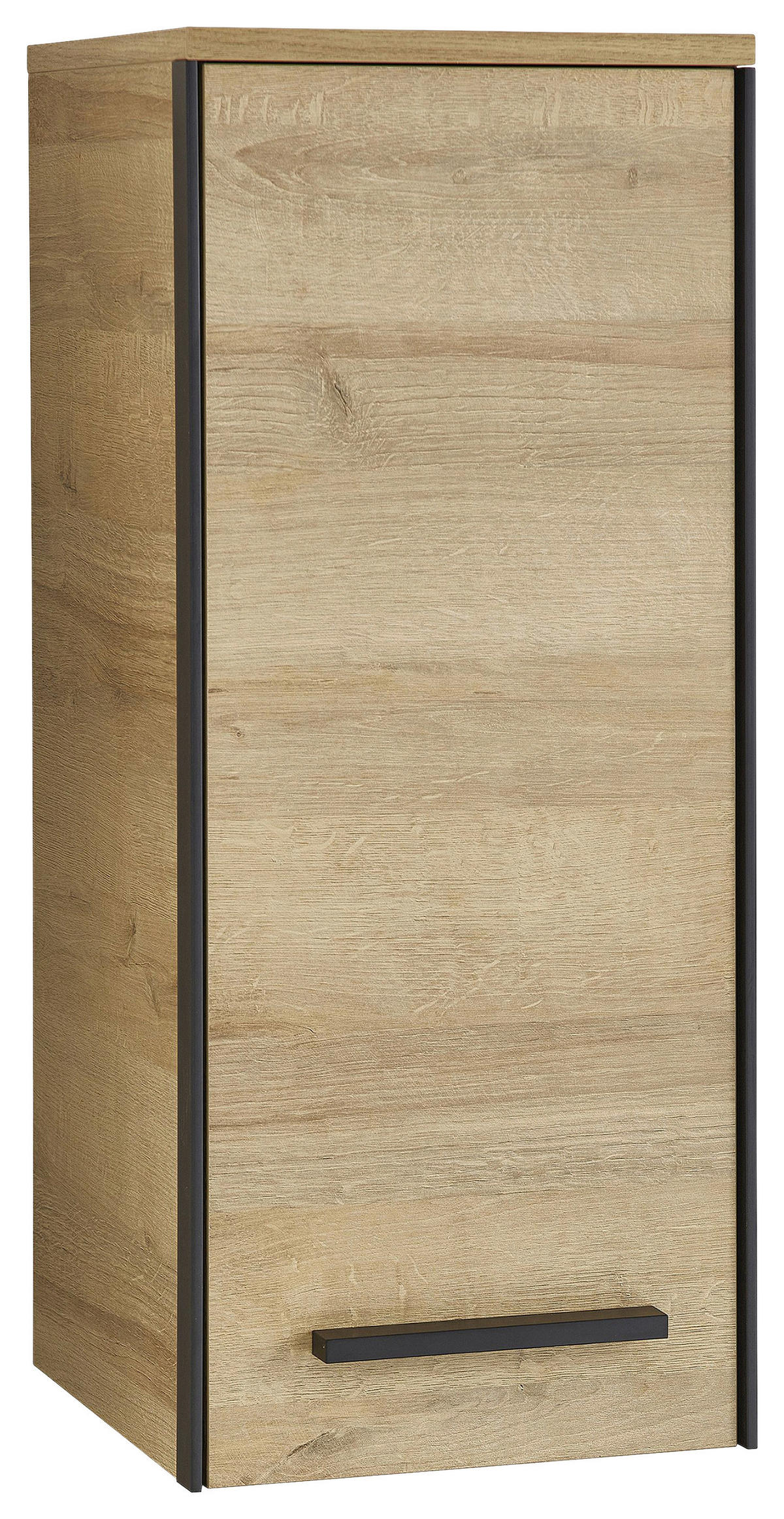 HÄNGESCHRANK 30/70/33 cm  - Eichefarben/Schwarz, Natur, Glas/Holzwerkstoff (30/70/33cm) - Xora