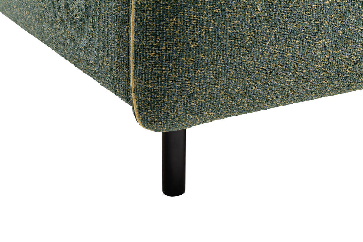 POLSTERBETT PRIMO 160/200 cm  in Dunkelgrün, Gelb  - Dunkelgrün/Gelb, Design, Textil/Metall (160/200cm) - Xora