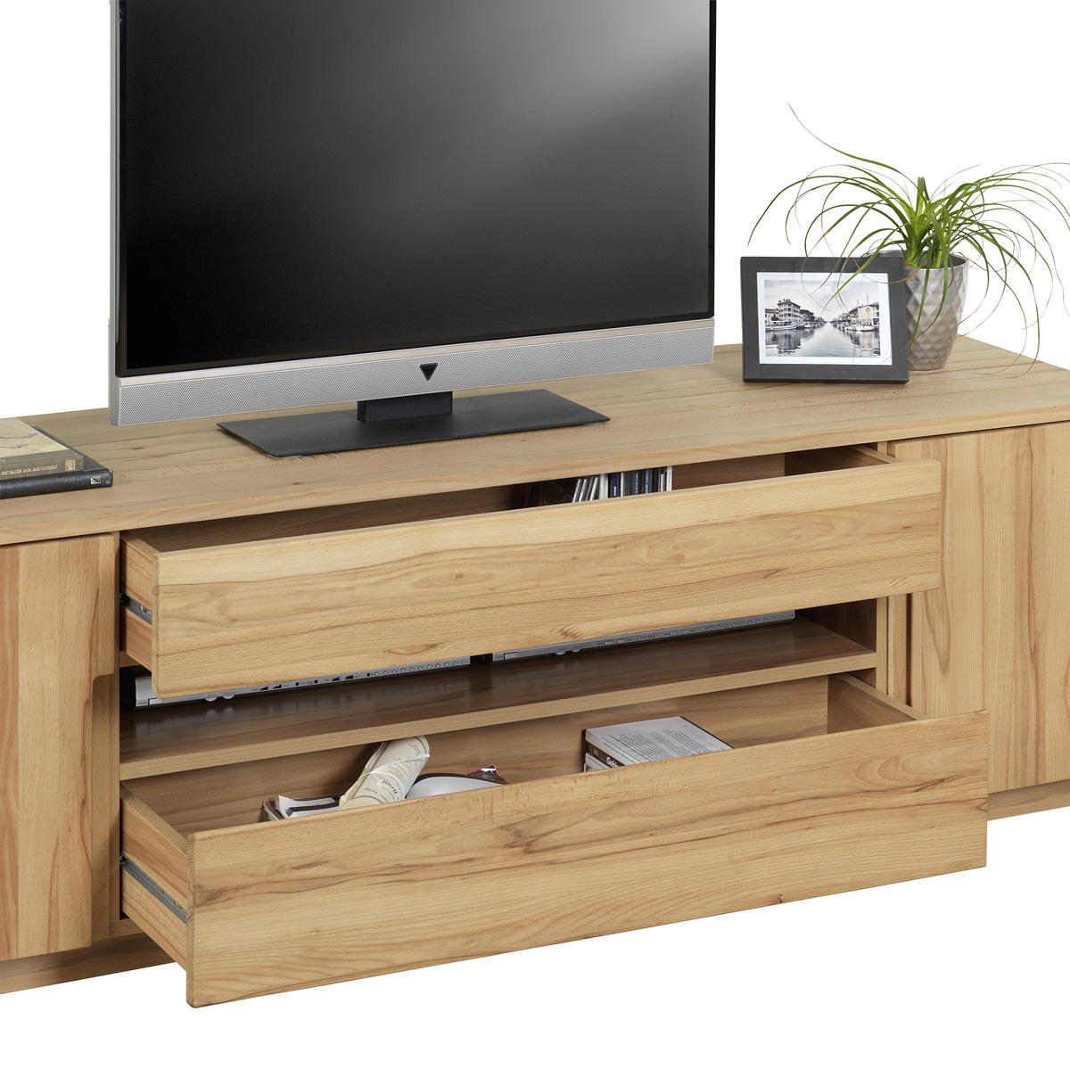 LOWBOARD  in 180/53,3/49,5 cm  - Buchefarben, Trend, Holz/Holzwerkstoff (180/53,3/49,5cm) - Linea Natura