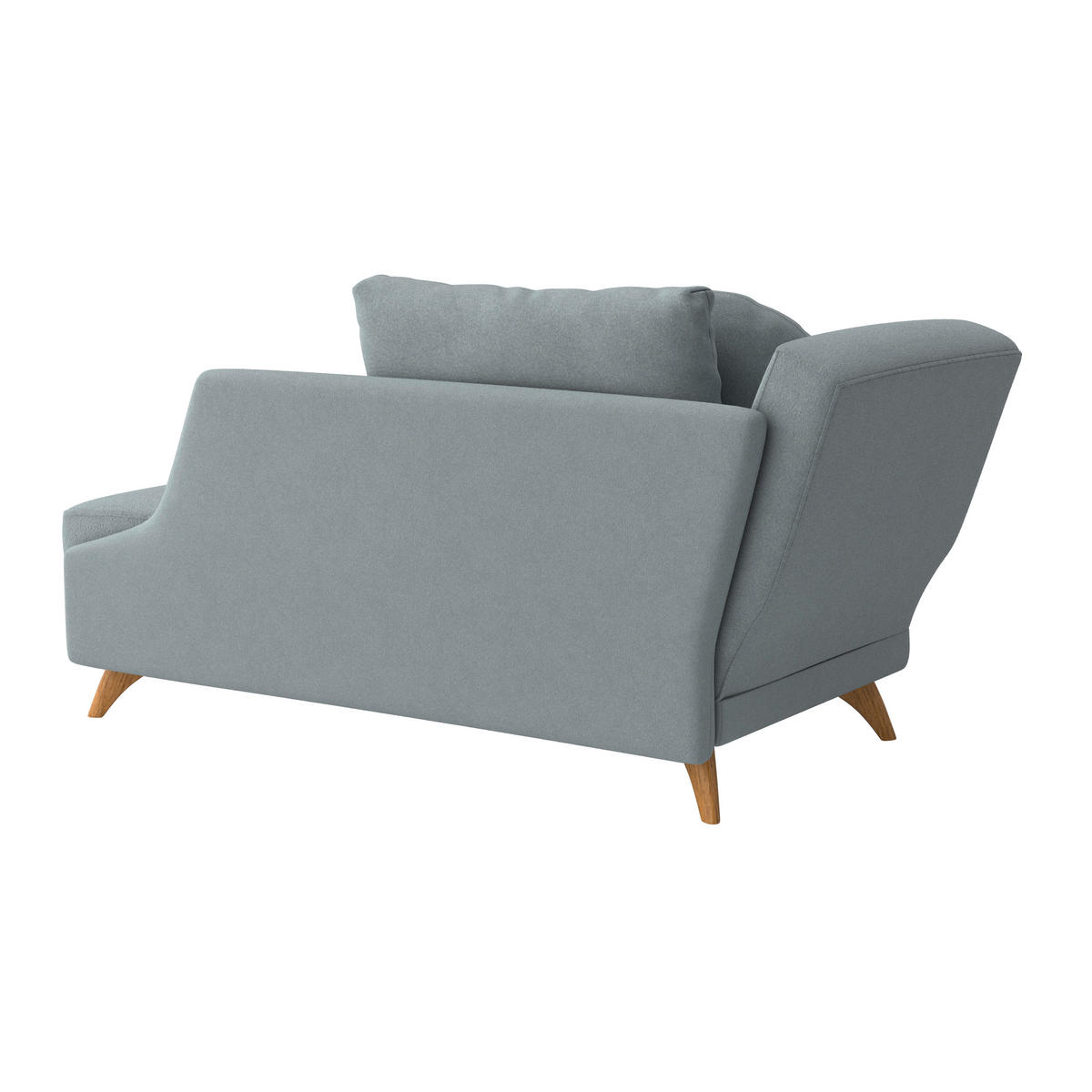 RÉCAMIERE in Flachgewebe Hellblau  - Eichefarben/Hellblau, Modern, Holz/Textil (205/74/94cm) - Bali