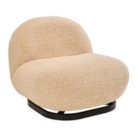 SESSEL in Bouclé Beige  - Beige/Schwarz, Trend, Textil/Metall (75/66/87cm) - P & B