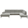 WOHNLANDSCHAFT in Webstoff Grau  - Schwarz/Grau, Design, Textil/Metall (180/344/208cm) - Dieter Knoll
