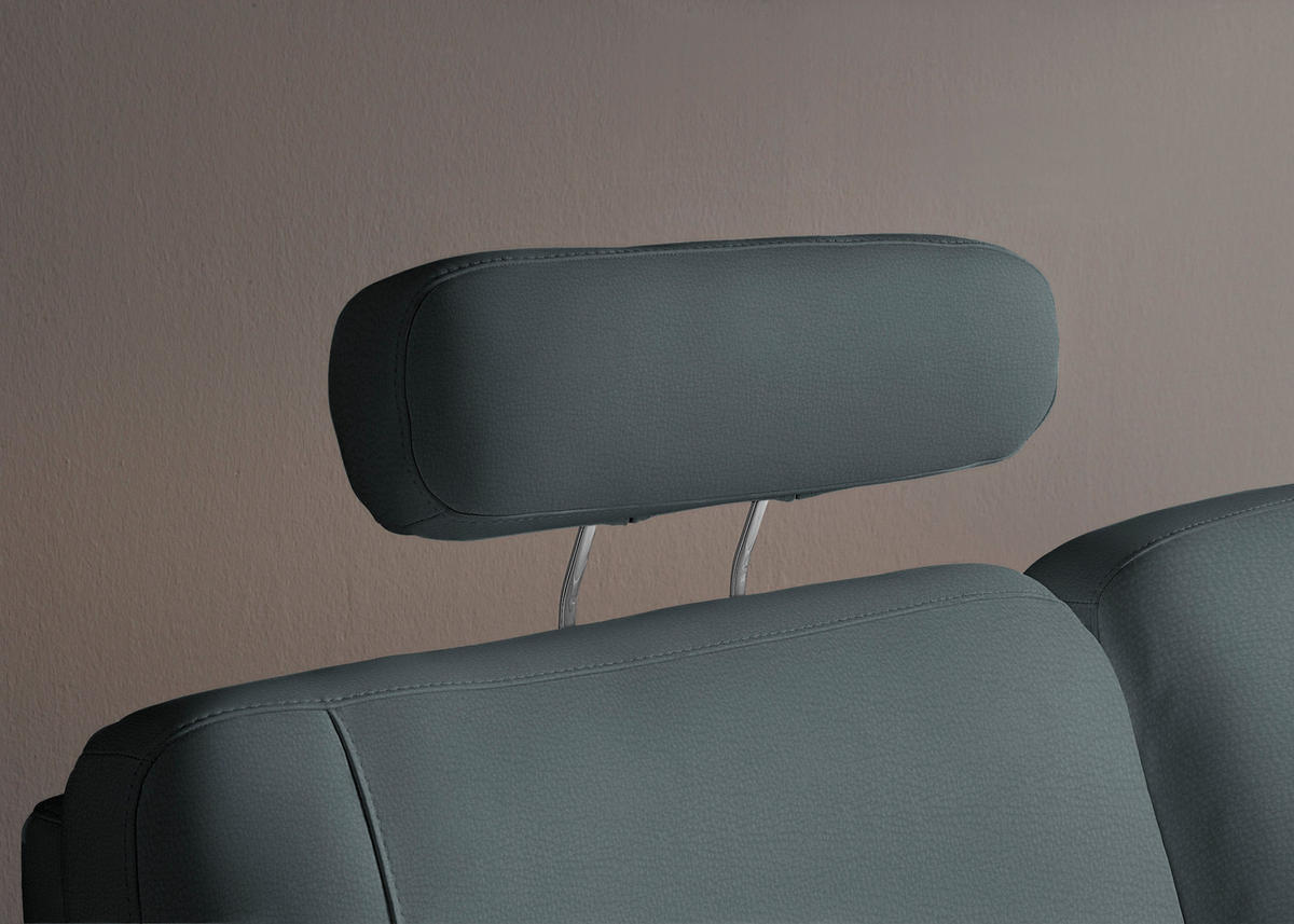 WOHNLANDSCHAFT Echtleder Grau  - Alufarben/Grau, Konventionell, Leder/Metall (165/329/239cm) - Beldomo Premium