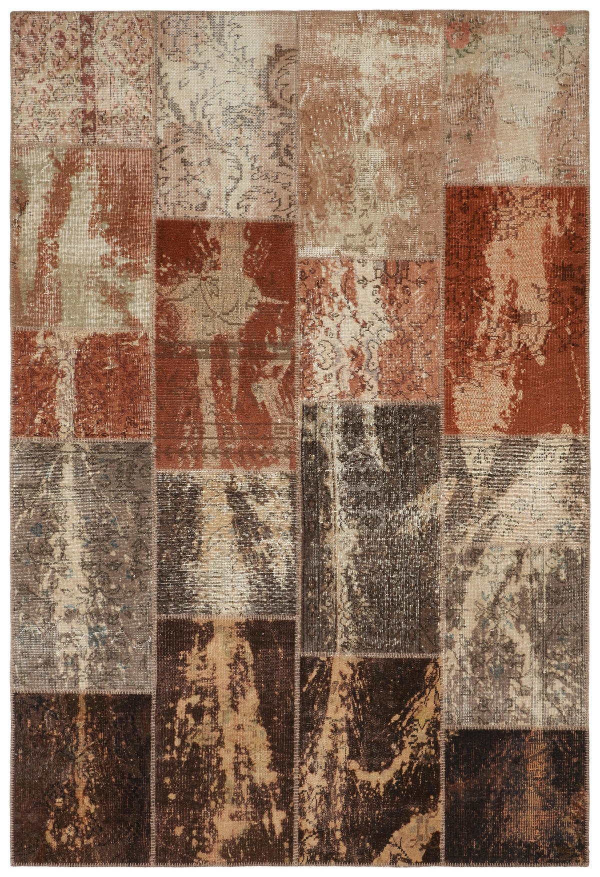 ORIENTALISK MATTA 120/180 cm Splash Brown Mix  - brun, Trend, textil (120/180cm) - Cazaris