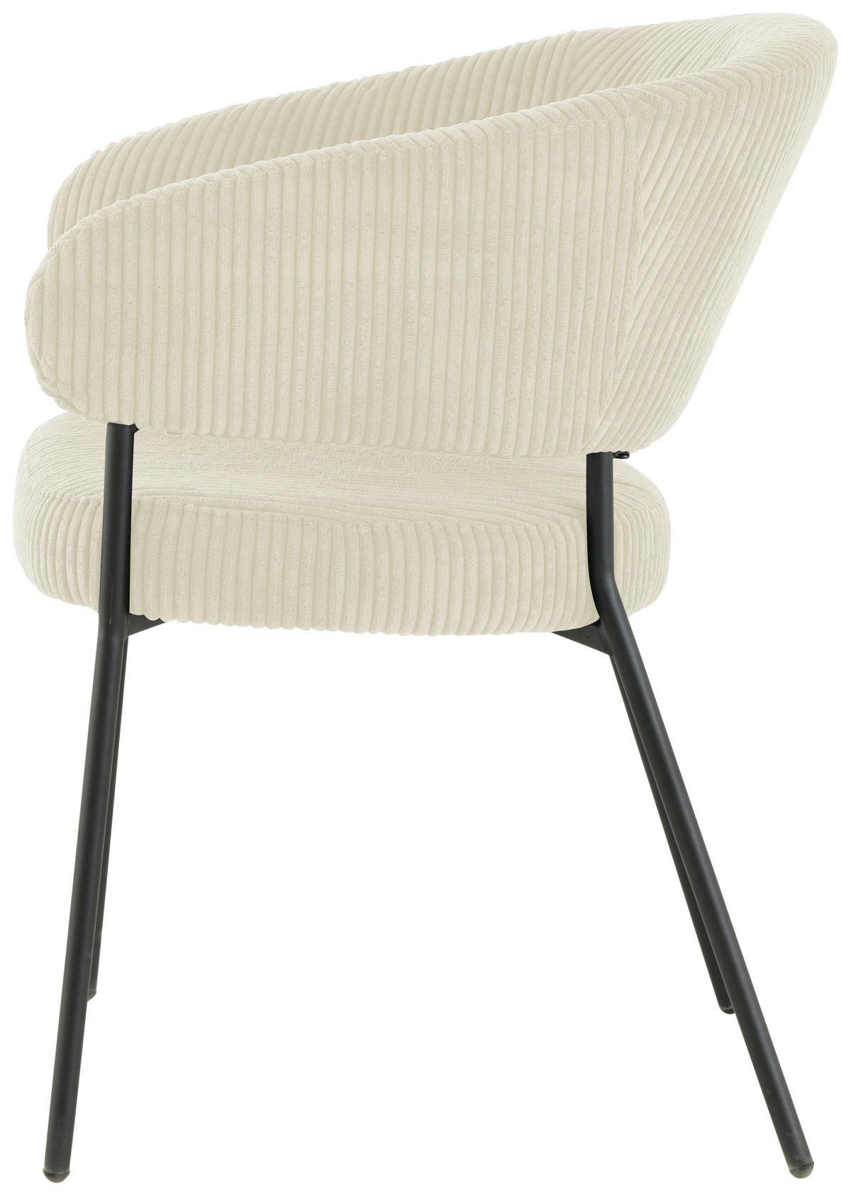 ARMLEHNSTUHL  in Eisen Cord  - Beige/Schwarz, LIFESTYLE, Holz/Textil (60/81/60cm) - Livetastic
