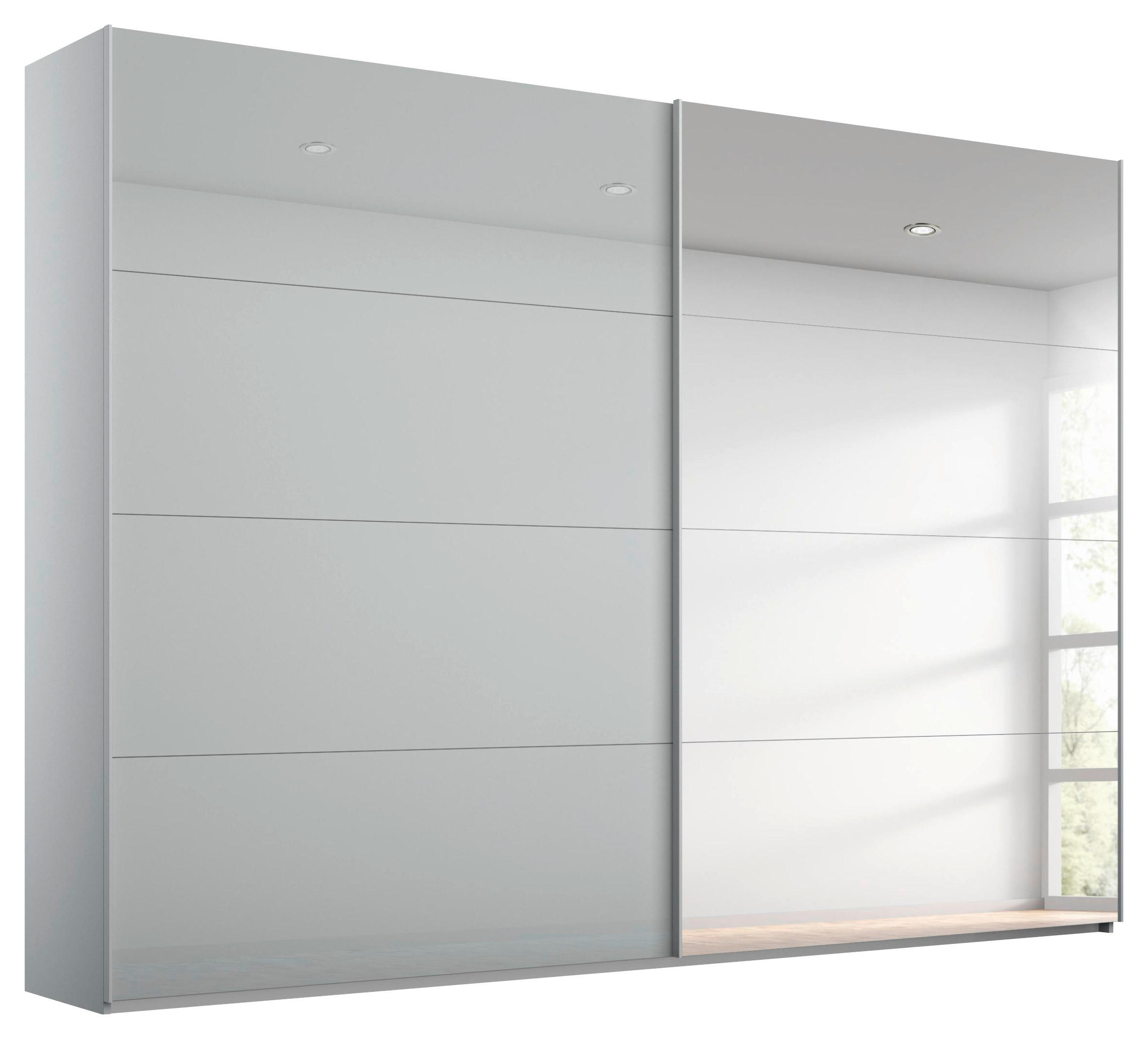 SCHWEBETÜRENSCHRANK 271/223/69 cm 2-türig Grau  - Grau, Design, Glas/Holzwerkstoff (271/223/69cm) - Xora