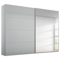 SCHWEBETÜRENSCHRANK 271/223/69 cm 2-türig Grau  - Grau, Design, Glas/Holzwerkstoff (271/223/69cm) - Xora