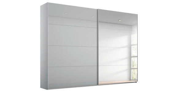 SCHWEBETÜRENSCHRANK  in Grau  - Grau, Design, Glas/Holzwerkstoff (316/236/68cm) - Xora