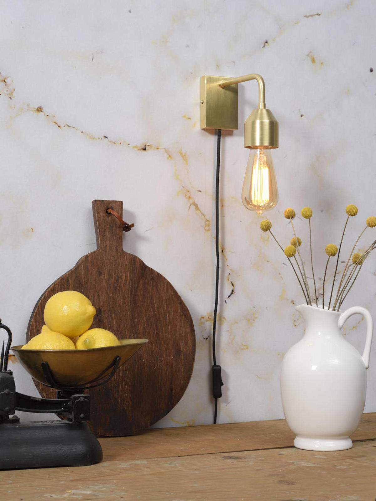 WANDLEUCHTE - Goldfarben, Design, Metall (7/14,7/20,3cm) - It's about Romi