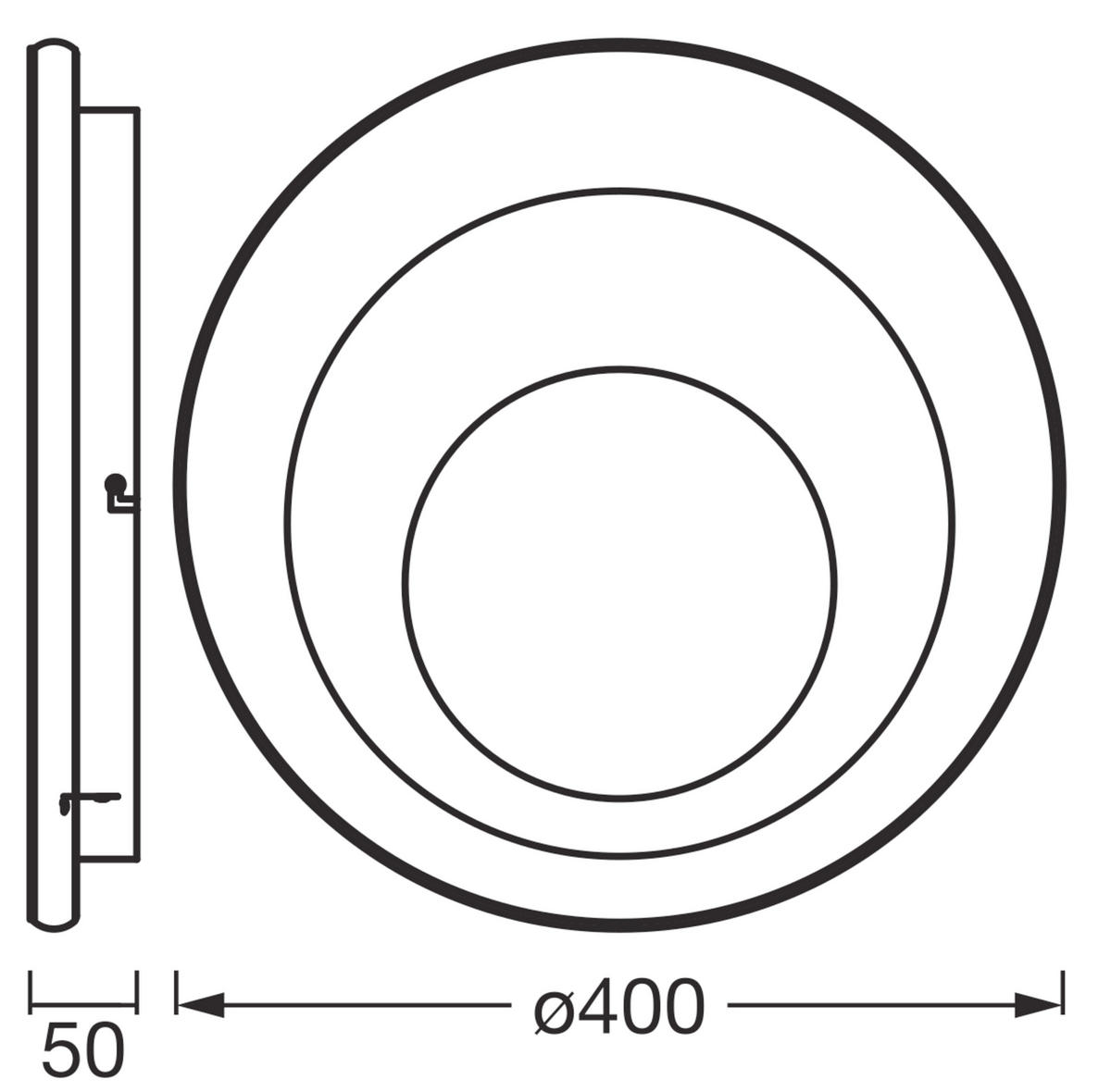 LED-DECKENLEUCHTE Orbis Spiral 40/5 cm   - Grau, Design, Kunststoff/Metall (40/5cm) - Osram