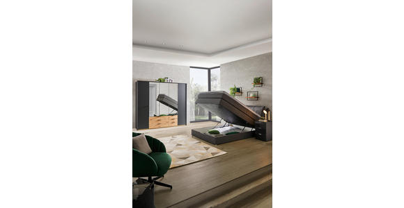 BOXSPRINGBETT 140/200 cm in Anthrazit - Anthrazit, KONVENTIONELL, Textil (140/200cm) - Carryhome