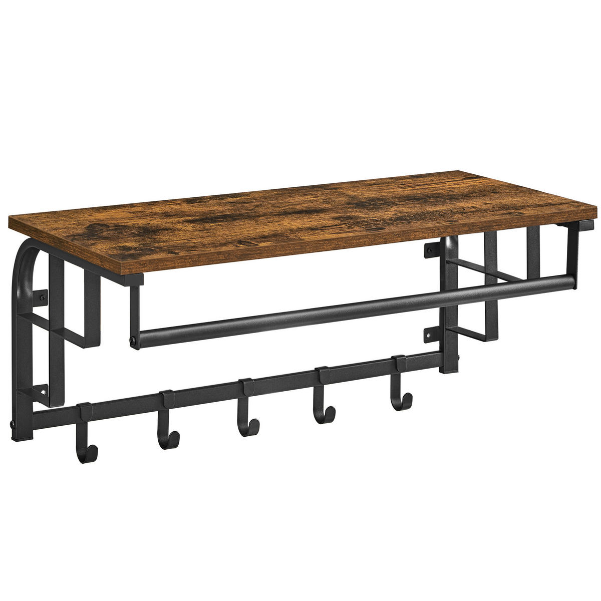 WANDGARDEROBE - Schwarz/Braun, Trend, Holzwerkstoff/Metall (66/27/30cm) - Boxxx