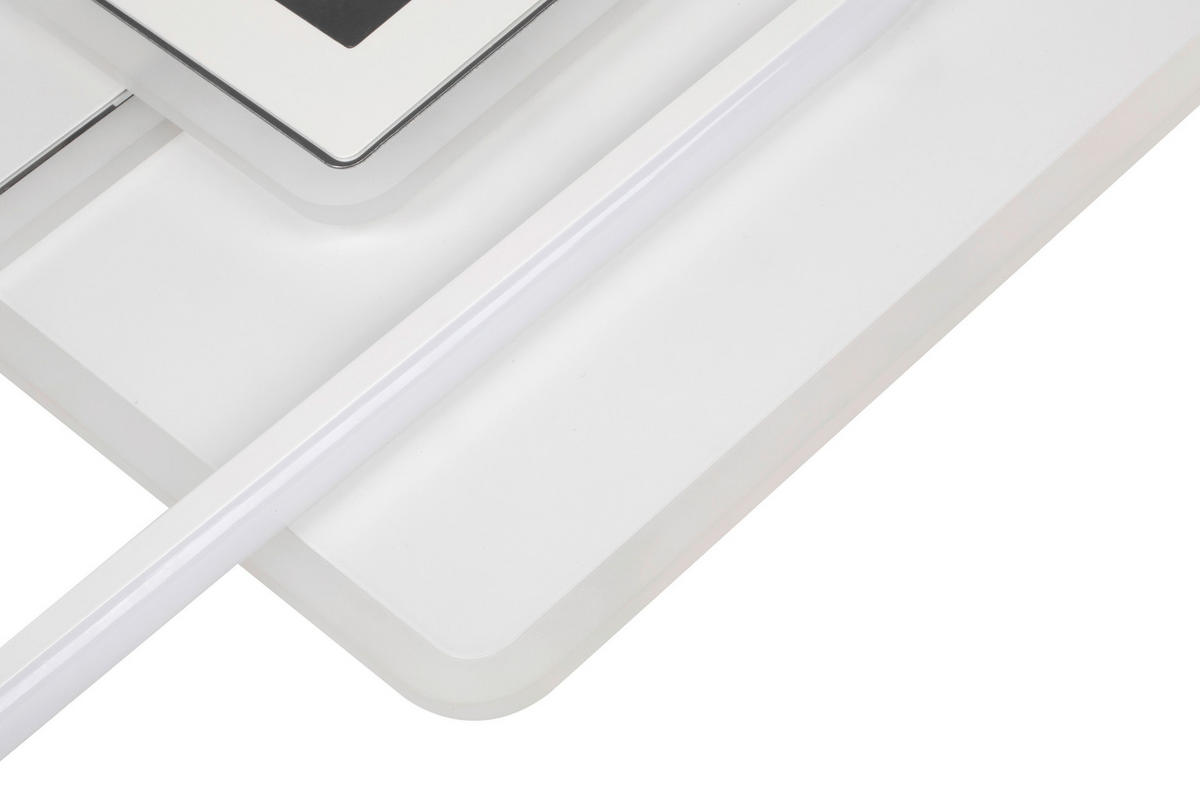 STROPNÉ LED SVIETIDLO, 50,3/50,3/6 cm - biela, Trend, kov/plast (50,3/50,3/6cm) - Novel