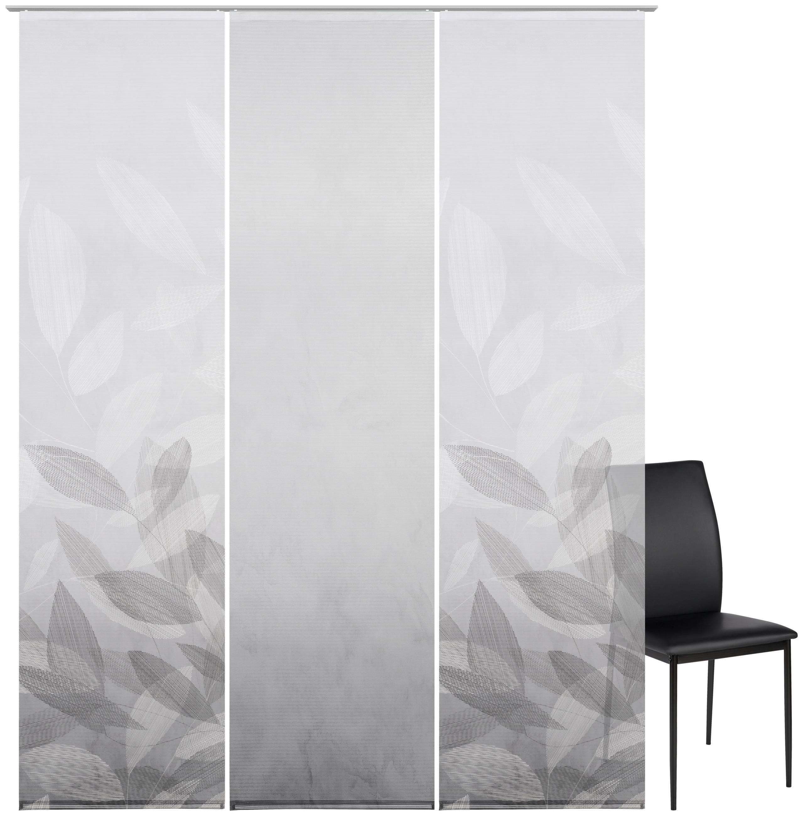 FLÄCHENVORHANG  3 Stück  halbtransparent   60/245 cm  - Grau, Natur, Textil (60/245cm) - Novel