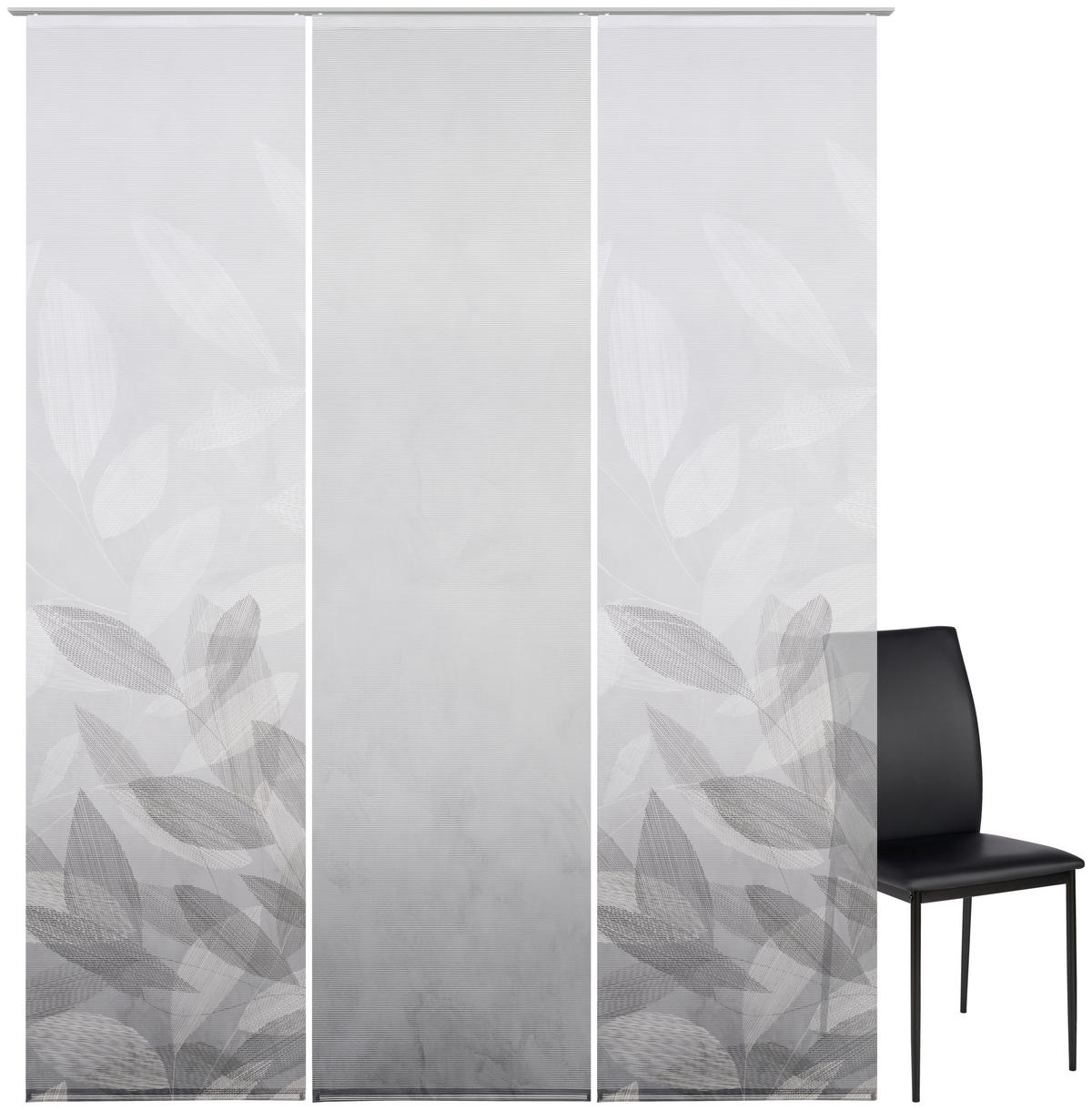FLÄCHENVORHANG  3 Stück  halbtransparent   60/245 cm  - Grau, Natur, Textil (60/245cm) - Novel