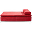 BOXSPRINGSOFA Flachgewebe Naturfarben  - Chromfarben/Naturfarben, Design, Textil/Metall (200/93/107cm) - Novel