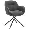 ARMLEHNSTUHL  in Webstoff  - Schwarz/Grau, Design, Textil/Metall (64/87/63cm) - Novel