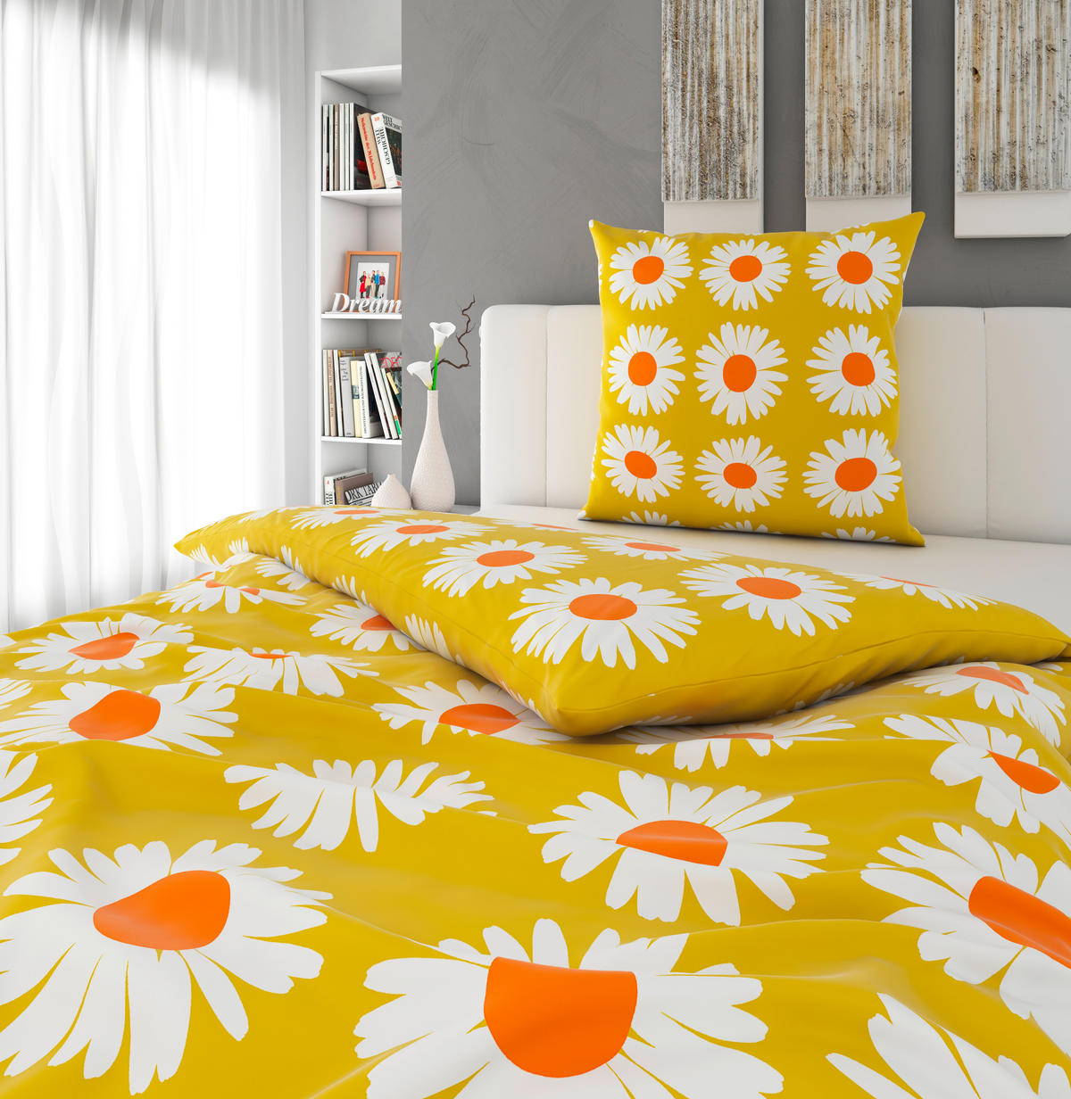 BETTWÄSCHE Satin 135/200 cm  - Gelb, Textil (135/200cm) - Novel