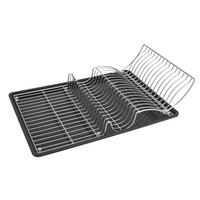 EDÉNYSZÁRÍTÓ KOSÁR - antracit/sötétszürke, Basics, műanyag/fém (50/11/31cm) - Metaltex