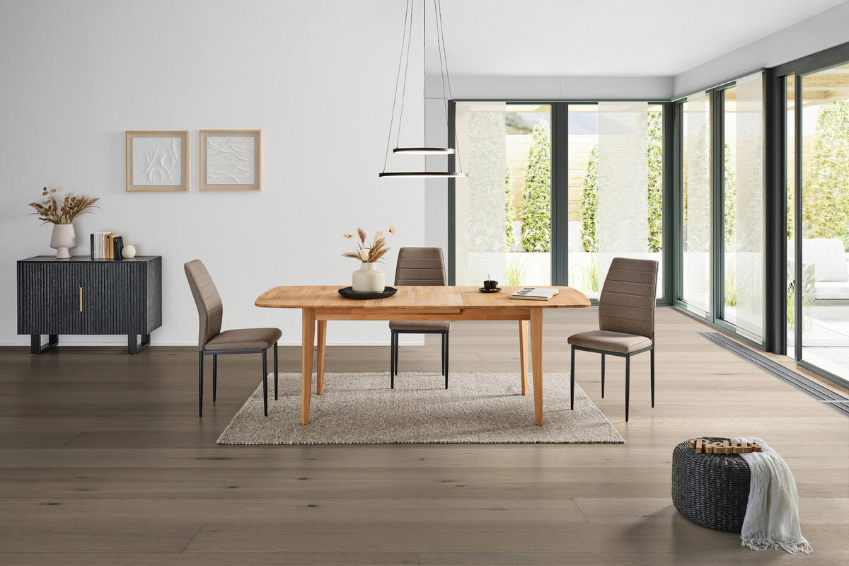 ESSTISCH in Holz 140-190/90/75 cm  - Kernbuche, Natur, Holz (140-190/90/75cm) - Livetastic