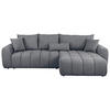 ECKSOFA in Velours Dunkelgrau  - Dunkelgrau/Schwarz, Konventionell, Kunststoff/Textil (298/168cm) - Carryhome