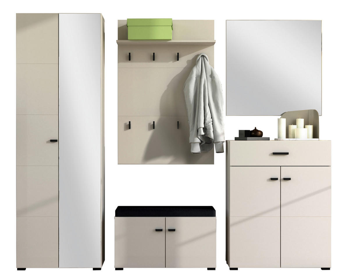 GARDEROBE 6-teilig  in 240/194/35 cm  - Kaschmir, Basics, Holzwerkstoff/Textil (240/194/35cm) - Carryhome