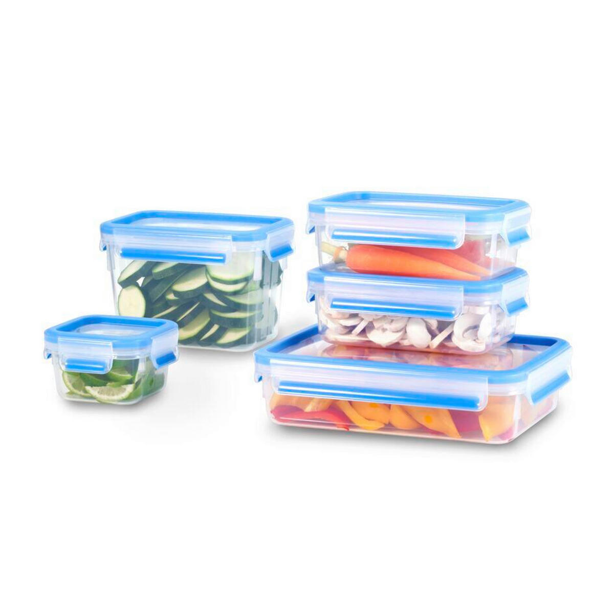 FRISCHHALTEDOSENSET Clip & Close 4-teilig  - Transparent, Basics, Kunststoff (17,3/15,5/22,4cm) - Emsa