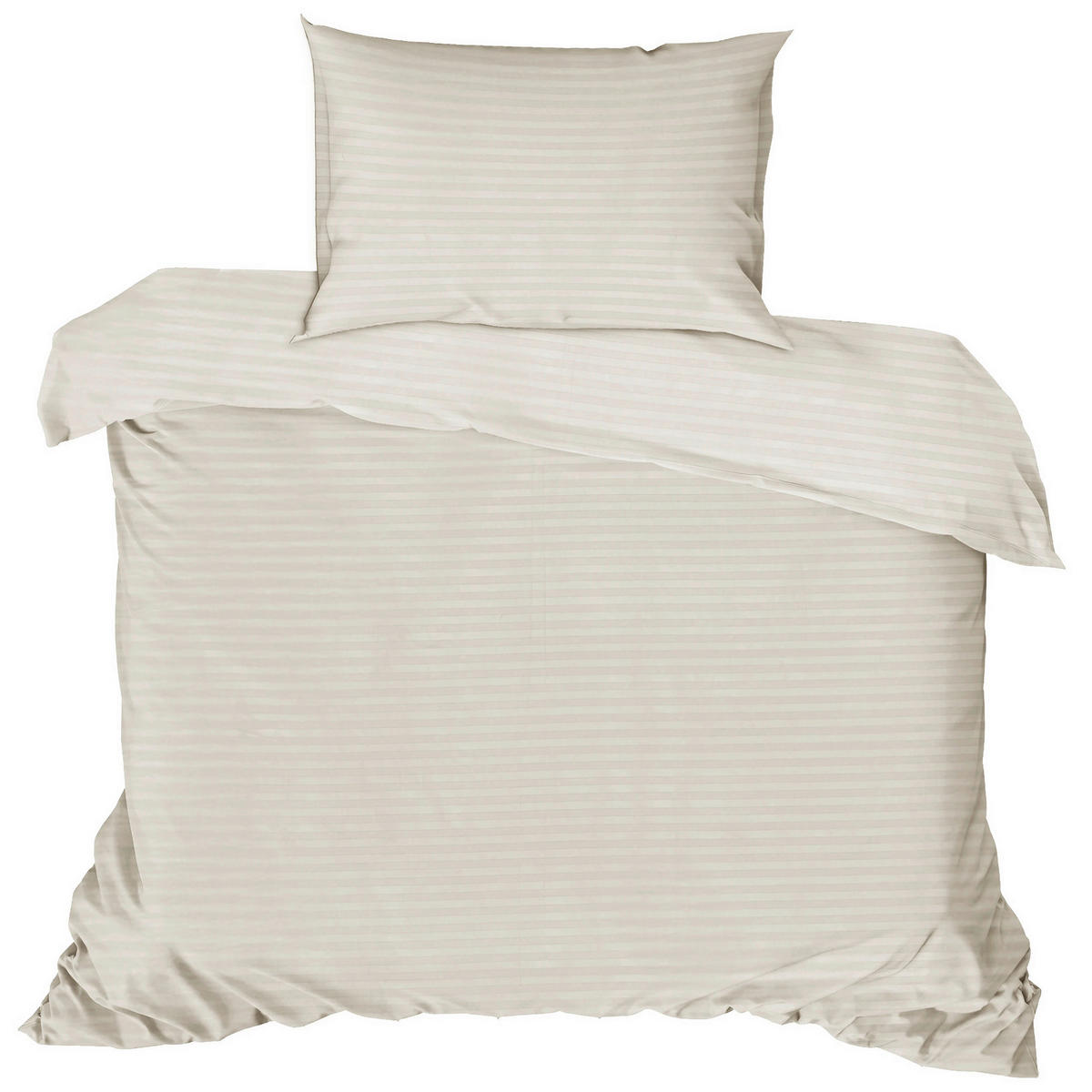 BETTWÄSCHE Satin 155/220 cm  - Ecru, Basics, Textil (155/220cm)