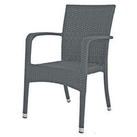 STAPELSTUHL Aluminium Grau  - Grau, Basics, Kunststoff/Metall (56/87/55cm) - Gardenson