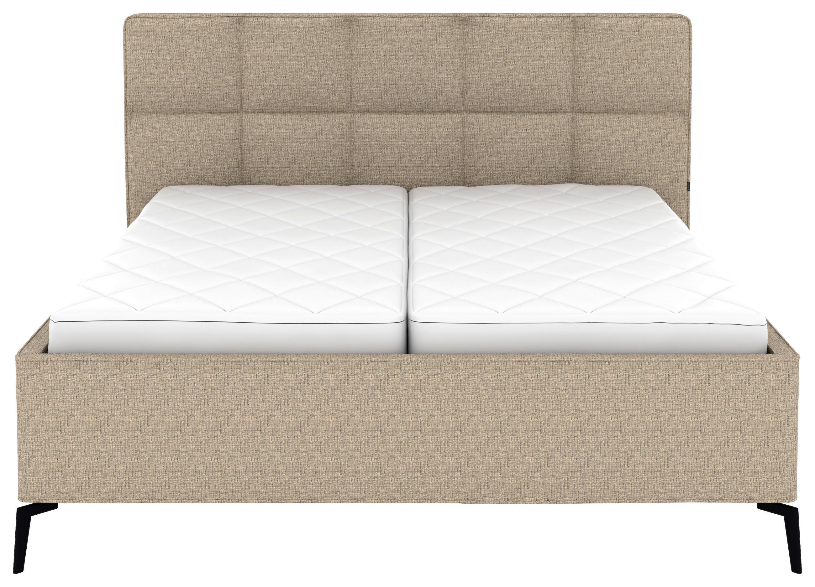 Thumbnail - Musterring Polsterbett, Braun, Textil, Buche, massiv, H2, Höhe ca. 21 cm, 180x200 cm, Reach, gepolstertes Kopfteil,Motor...