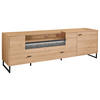 TV-ELEMENT - Dunkelgrau/Eiche Artisan, Design, Glas/Holzwerkstoff (213,7/66,5/50,2cm) - SetOne by Musterring