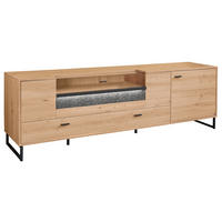 TV-ELEMENT - Dunkelgrau/Eiche Artisan, Design, Glas/Holzwerkstoff (213,7/66,5/50,2cm) - SetOne by Musterring