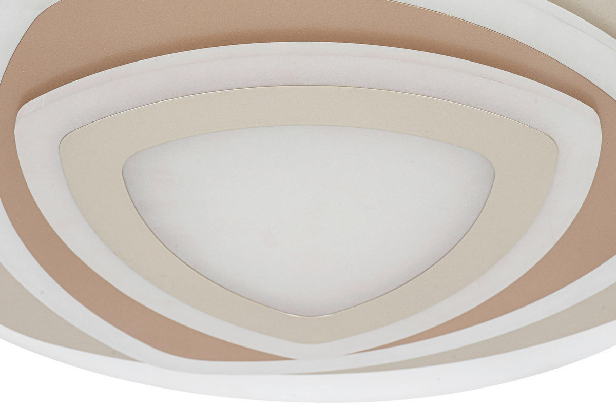 DECKENLEUCHTE 50/6 cm   - Champagner/Weiß, Trend, Kunststoff/Metall (50/6cm) - Novel