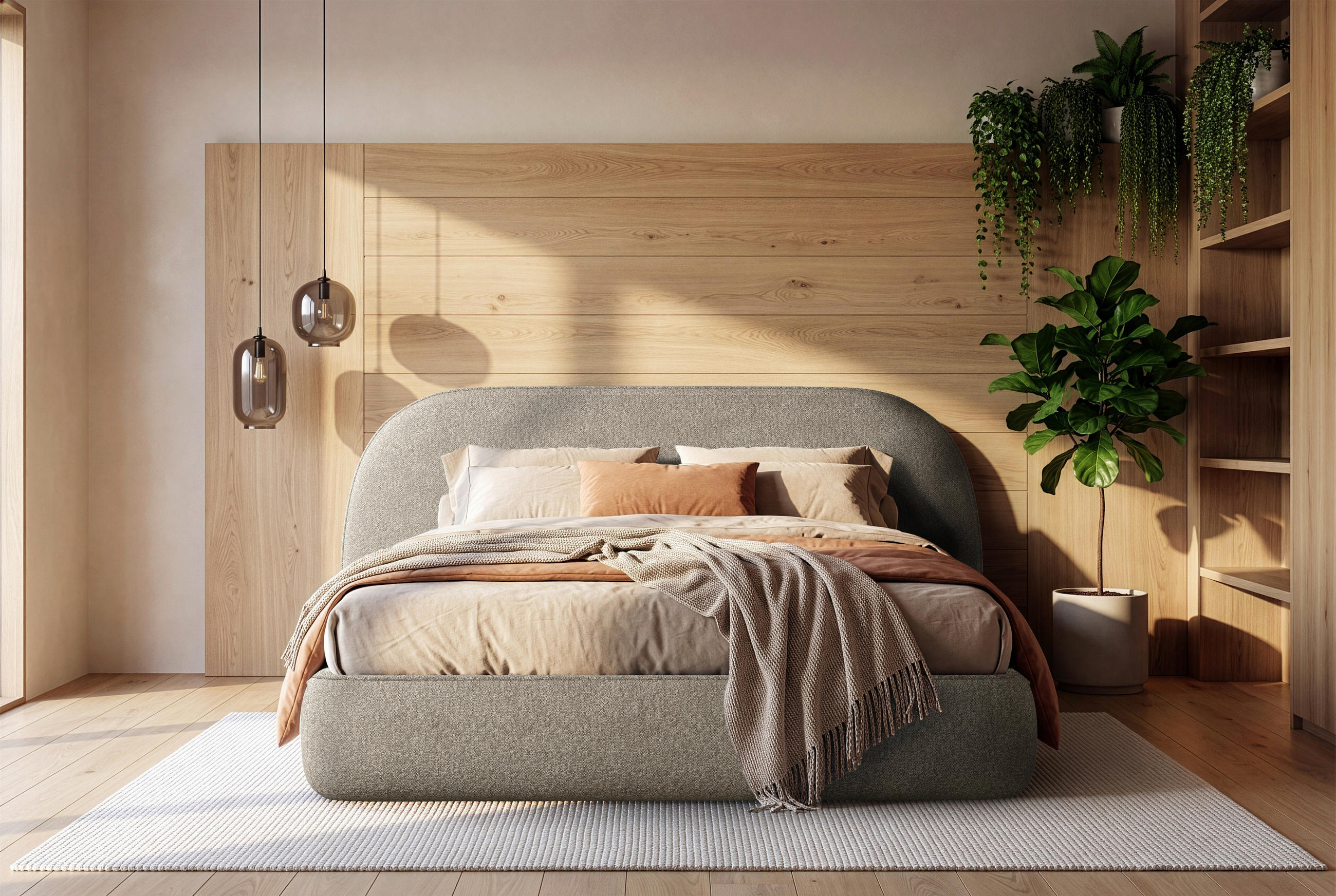POLSTERBETT 180/200 cm  Taupe  - Taupe/Schwarz, Modern, Holz/Holzwerkstoff (180/200cm) - MID.YOU