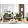 ECKSOFA Olivgrün Flachgewebe  - Eichefarben/Olivgrün, Design, Holz/Textil (238/186cm) - Valnatura