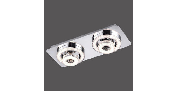 LED-DECKENLEUCHTE 40/17/13 cm - Chromfarben, Design, Metall (40/17/13cm) - Novel