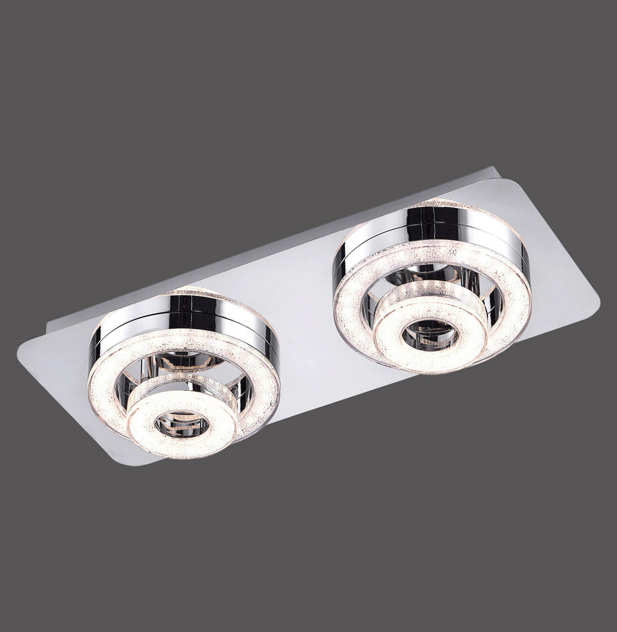 LED-DECKENLEUCHTE 40/17/13 cm   - Chromfarben, Design, Metall (40/17/13cm) - Novel