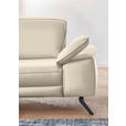 ECKSOFA  in Echtleder Creme  193/328 cm  - Creme/Schwarz, Design, Leder/Metall (193/328cm) - Dieter Knoll