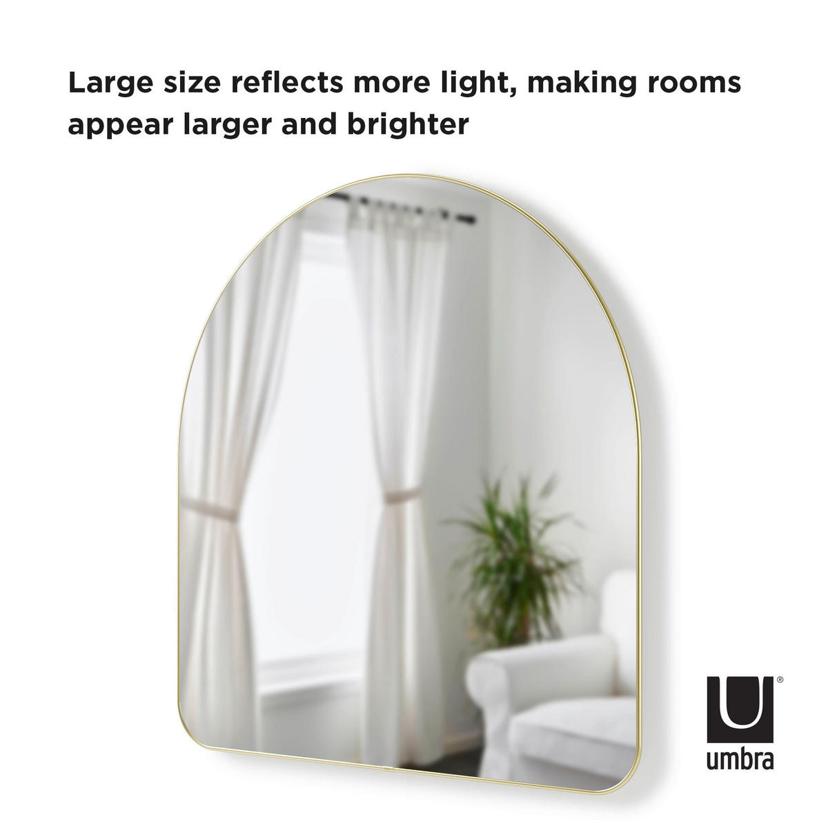 NÁSTENNÉ ZRKADLO 87/92/3 cm  - zlatá, Basics, kov/sklo (87/92/3cm) - Umbra