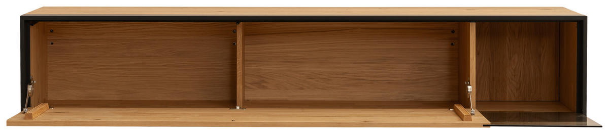 HÄNGELOWBOARD Anthrazit, Eichefarben  202/39/42 cm  - Eichefarben/Anthrazit, Design, Glas/Holz (202/39/42cm) - Schöner Wohnen
