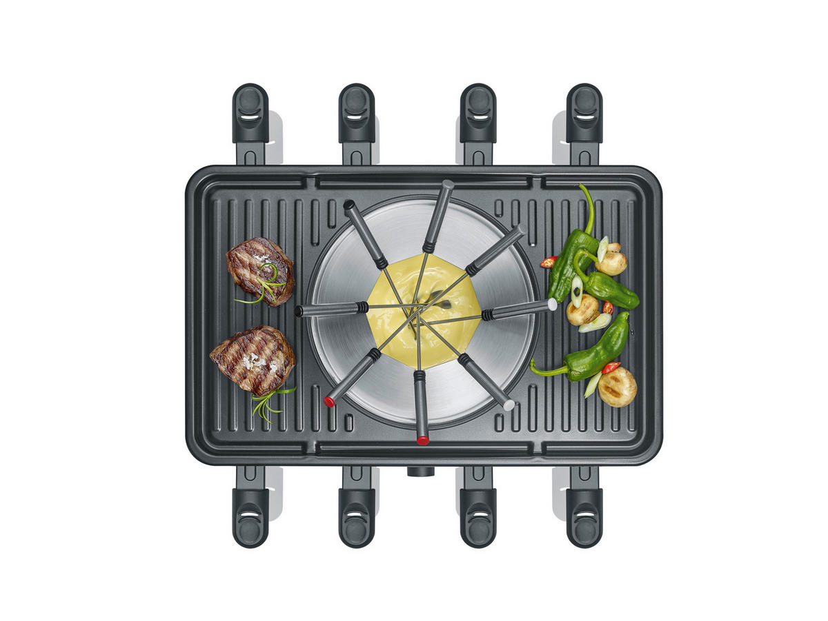 Raclette-/Fondue-Kombination  - Schwarz, Basics, Kunststoff/Metall (40/18/26cm) - Severin