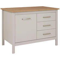 KÜCHENINSEL 124/91,5/75 cm  in Kaschmir, Eiche Artisan  - Kaschmir/Silberfarben, ROMANTIK / LANDHAUS, Holzwerkstoff/Metall (124/91,5/75cm) - home24