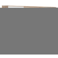 BOTNÍK, bílá, barvy dubu, 160/120/35 cm - bílá/barvy stříbra, Design, kompozitní dřevo/plast (160/120/35cm) - Xora
