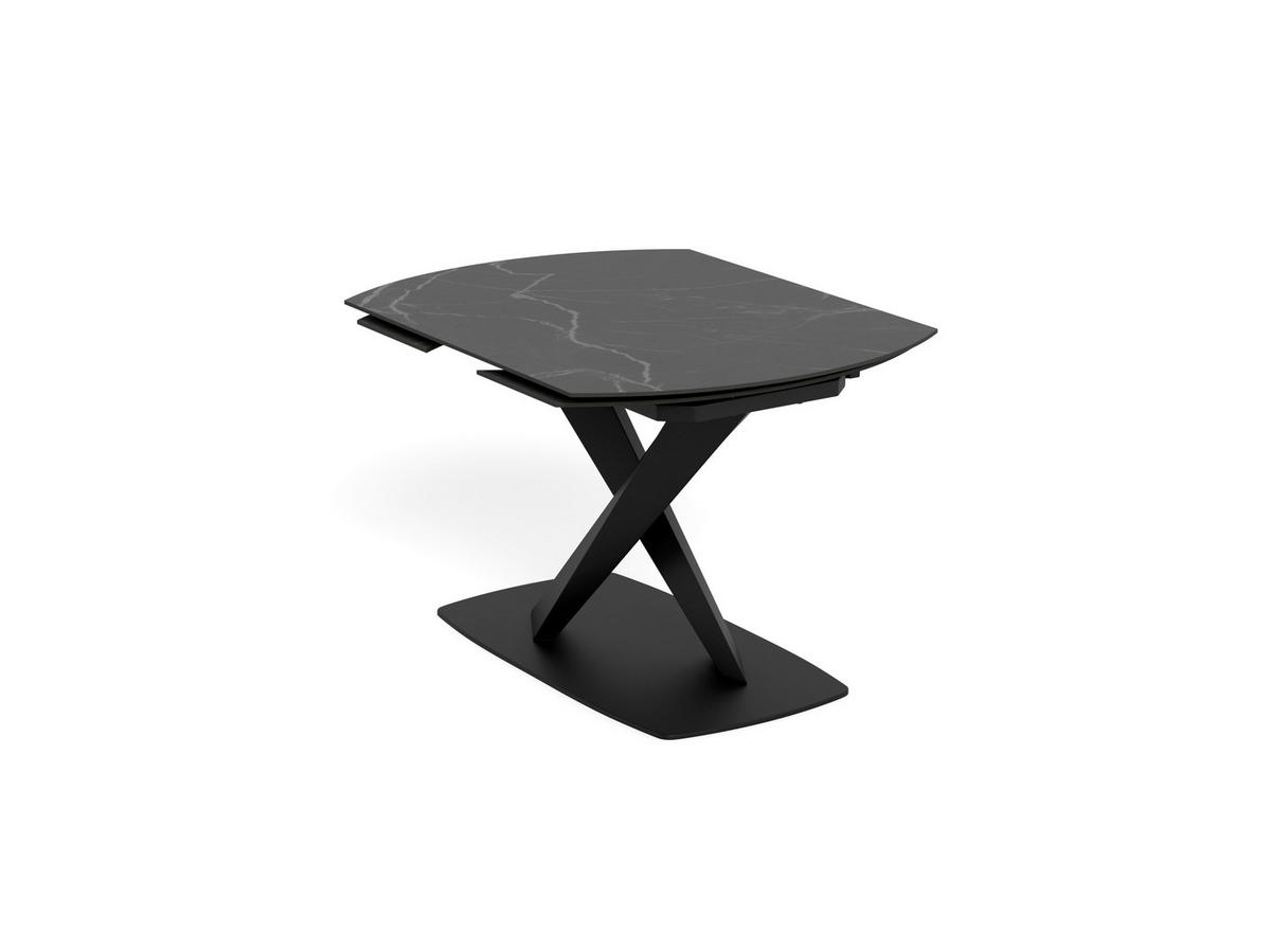 MATBORD svart rektangulär  utdragbar  - svart, Klassisk, metall/keramik (120-180/90/77cm) - Best Price