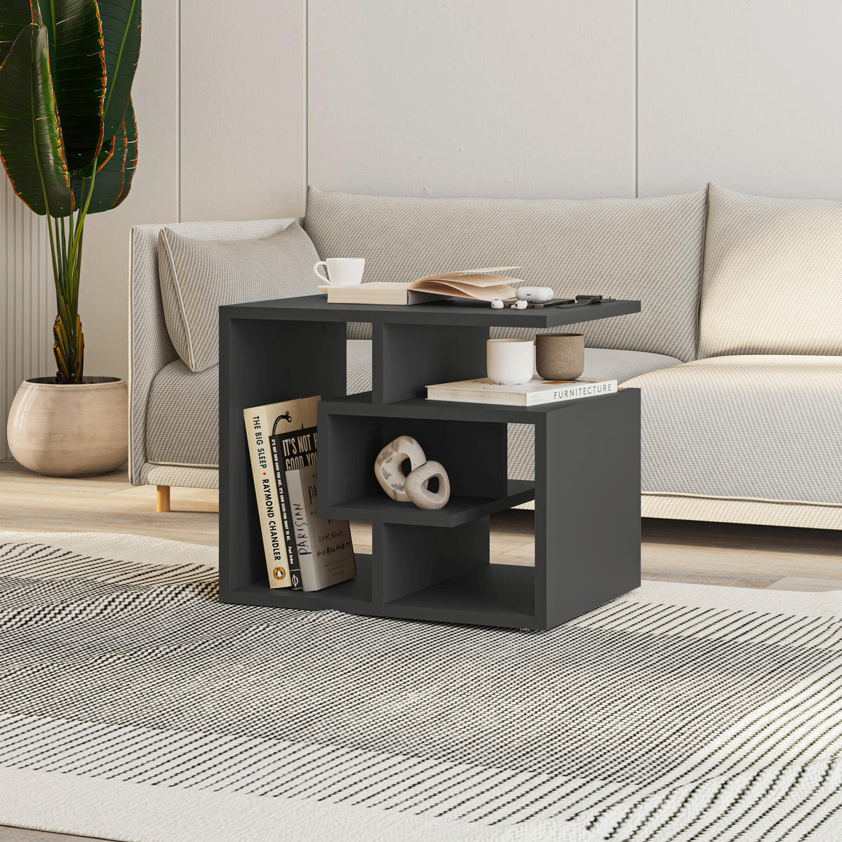 COUCHTISCH Anthrazit  - Anthrazit, Design, Holzwerkstoff (54/45/40cm) - Livetastic