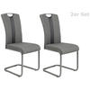 SCHWINGSTUHL-SET 2 Stück  in Stahl Webstoff  - Anthrazit/Grau, MODERN, Textil/Metall (43/98/56cm) - MID.YOU